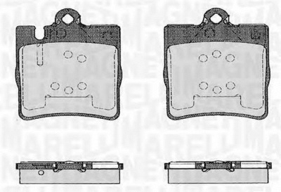 MAGNETI MARELLI 363916060553 -  Комплект тормозных колодок, дисковый тормоз